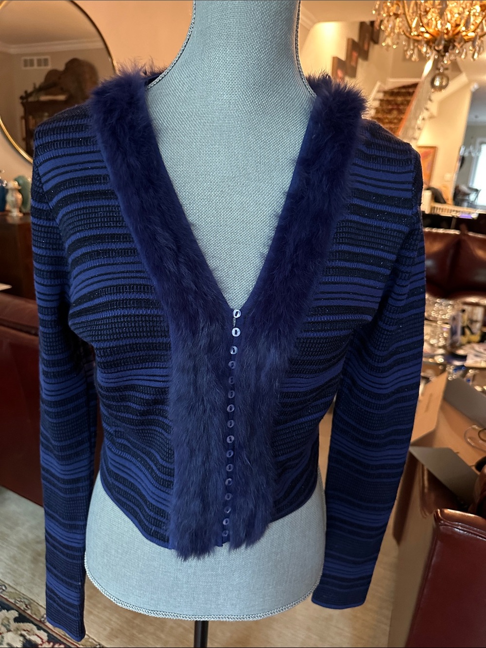 New Essendi Sweater with Fur Trim Sweater!